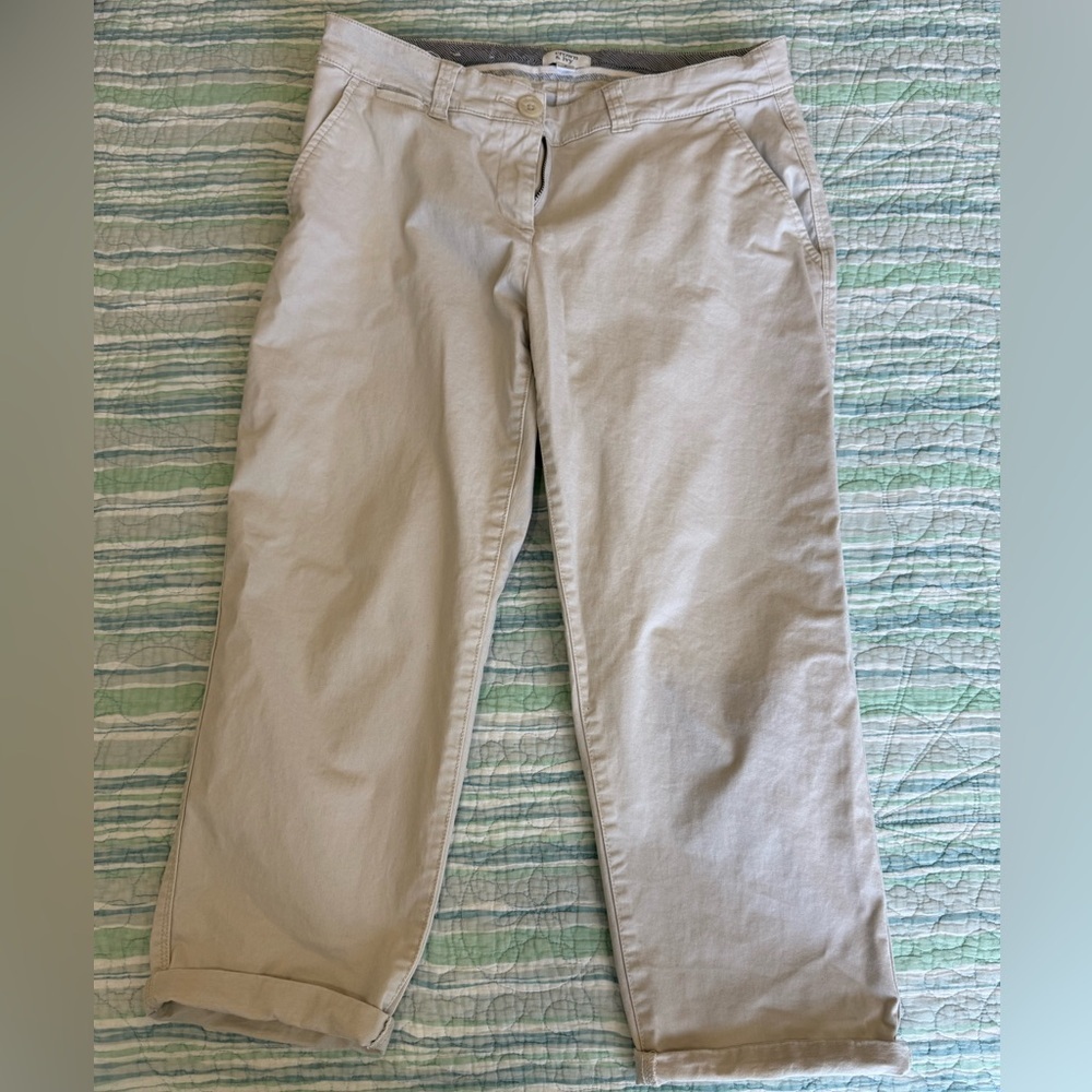 Crown & Ivy Tan Capris Relaxed Fit